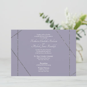 Invitación Hermoso Boda elegante de Lavanda