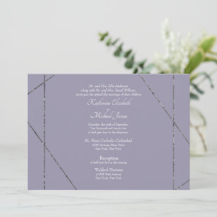 Invitación Hermoso Boda elegante de Lavanda