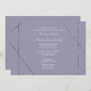 Invitación Hermoso Boda elegante de Lavanda II