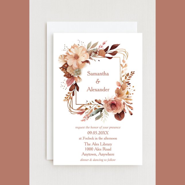 Invitación Hermoso Boda floral (Subido por el creador)