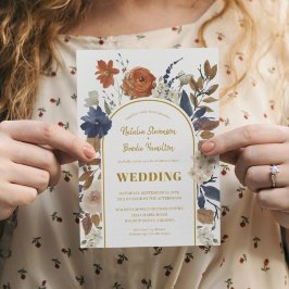Invitación Hermoso Boda Floral Boho