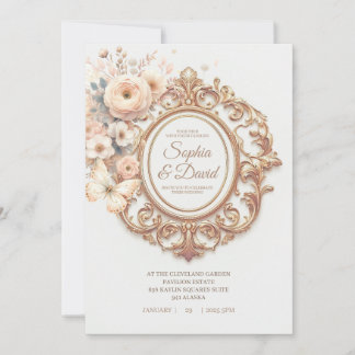 Invitación Hermoso Boda Ranunculus