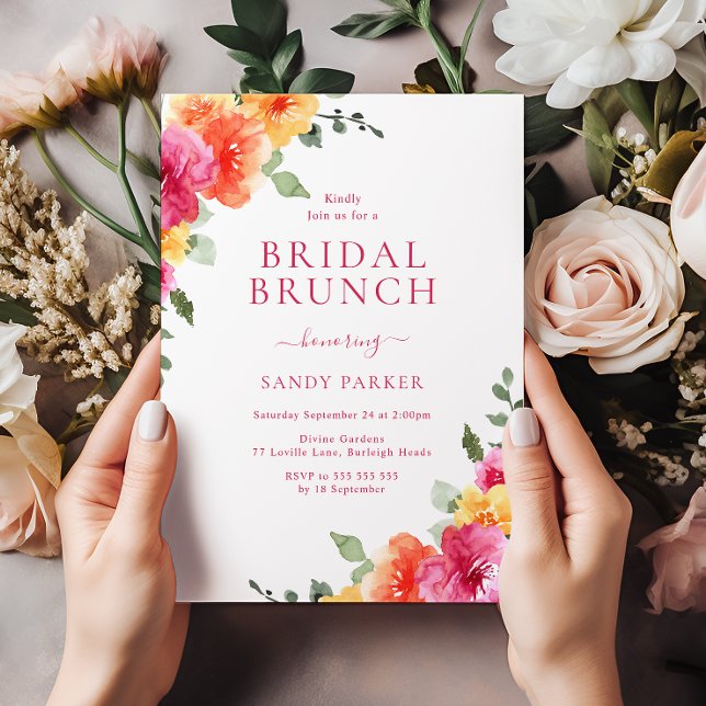 Invitación Hermoso brant Floral Bridal Shower Brunch (Subido por el creador)