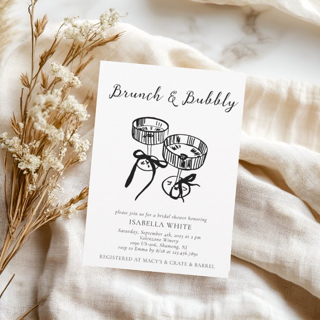 Invitación Hermoso Brunch & Bubbly Bridal Shower (Subido por el creador)