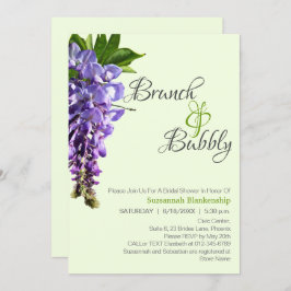 Invitación Hermoso Brunch Wisteria Bubbly Bridal Shower