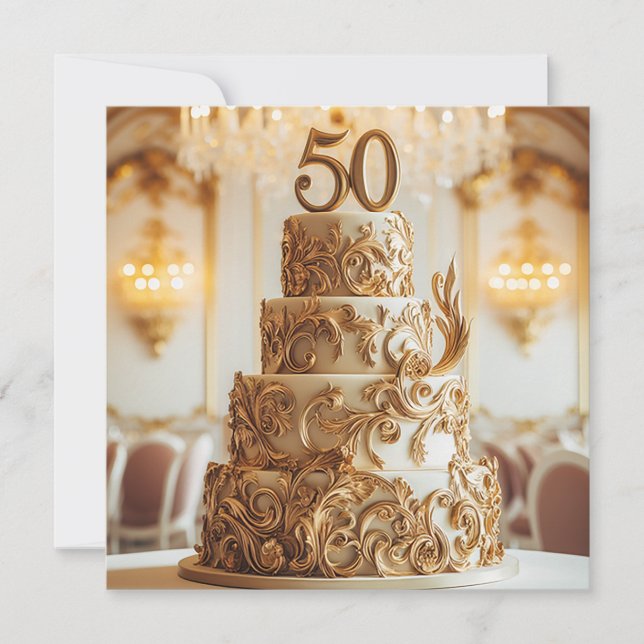 INVITACIÓN HERMOSO CASCO ANIVERSARIO DE ORO 50 BODAS (Anverso)