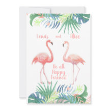 Hermoso Cuento de Hadas Para Dos Flamingos Flor Tr