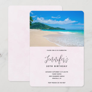 Invitación Hermoso destino tropical de playa cumpleaños
