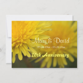 Invitación Hermoso diente de león flor silvestre amarilla ani