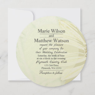 Invitación Hermoso diseño floral de girasol