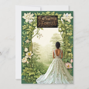 Invitación Hermoso dulce de bosque encantado 16