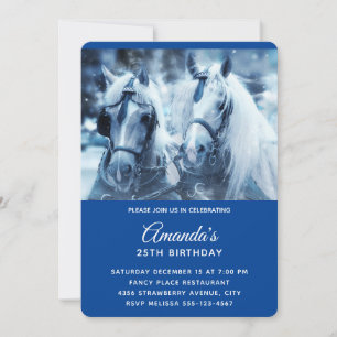 Invitación Hermoso equipo de caballos foto cumpleaños