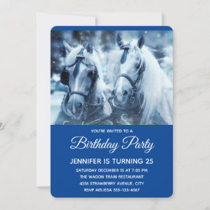 Invitación Hermoso equipo de caballos foto cumpleaños