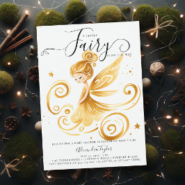 Invitación Hermoso Fairy Gold Swift Baby Shower
