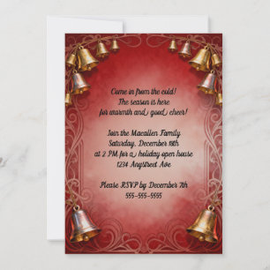Invitación Hermoso Fiesta de Navidades de Bells