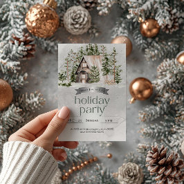 Invitación Hermoso Fiesta de Navidades de Silver House