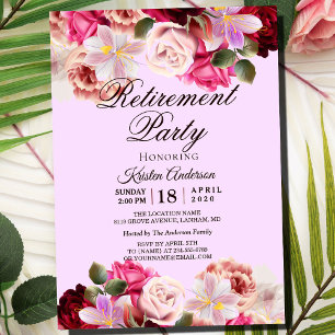 Invitación Hermoso Fiesta de retiro de Bouquet Floral