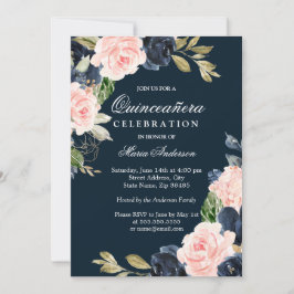 Invitación Hermoso Fiesta elegante de Rubor y Marina Quincean