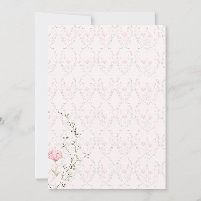 Invitación Hermoso Floral  (Anverso)