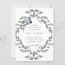 Hermoso Foliage Wreath Calligraphy Boda