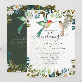 Invitación Hermoso HUMMINGBIRDS Pareja Boda
