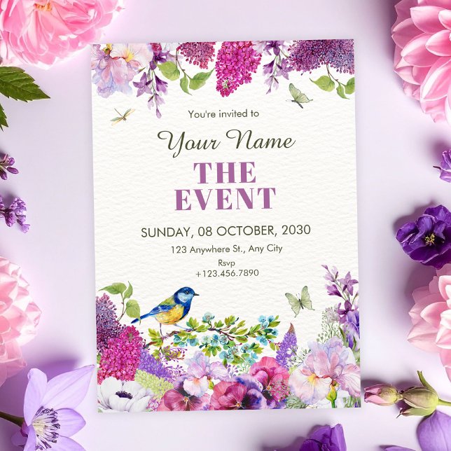 Invitación Hermoso jardín floral (Subido por el creador)