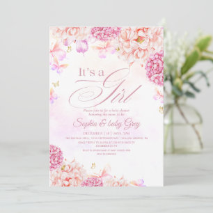 Invitación Hermoso jardín floral Baby Shower