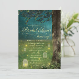 Invitación Hermoso Jardín Forestal Rústico Ducha Bridal
