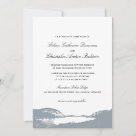 Invitación Hermoso lago Gray Mountain| Boda