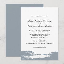 Invitación Hermoso lago Gray Mountain| Boda