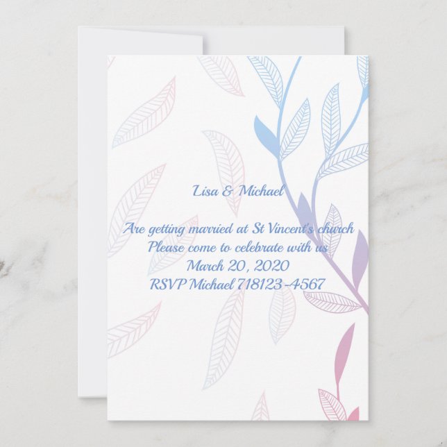 Invitación Hermoso Marco Floral (Anverso)