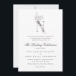 Invitación Hermoso Monograma Floral 'N' Boda esbozado<br><div class="desc">Esta invitación es para un boda clásico romántico al aire libre, inspirado en el jardín o simplemente un amor por los florales y botánicos con su limpio y clásico elemento de elegancia de diseño y tipografía de texto de Phrosne Ras Design. Sin lugar a dudas, la característica y el verdadero...</div>