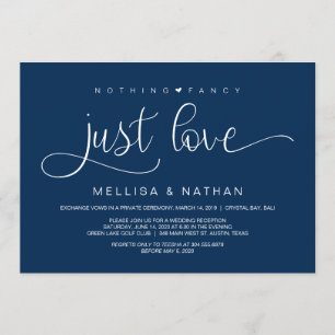 Invitación Hermoso Nada Elegante Amor, Huida