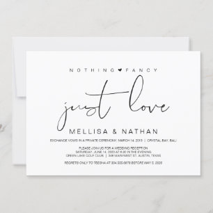 Invitación Hermoso negro sin lujos solo amor, fuga