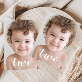 Invitación Hermoso niño CHICA guión de foto Fiesta de cumplea