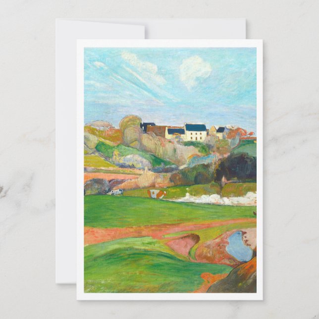 Invitación Hermoso paisaje colorido (Anverso)