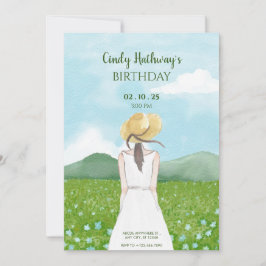 Invitación Hermoso paisaje natural de primavera cumpleaños de