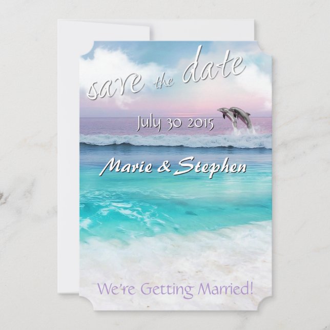 INVITACIÓN HERMOSO PAISAJE TROPICAL SOBRE EL OCÉANO (Anverso)