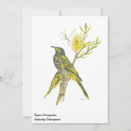 Invitación Hermoso Pájaro Regente Honeyeater