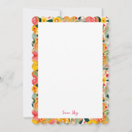 Invitación Hermoso patrón botánico de cítricos tropical