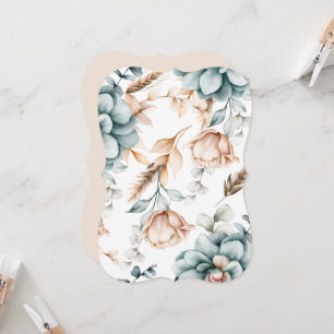 Invitación Hermoso patrón floral sin costuras con cosecha