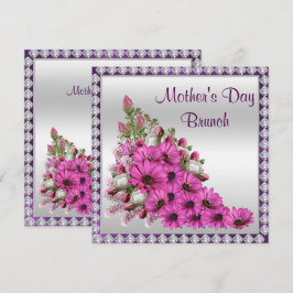 Invitación Hermoso ramo de lilas y diamantes para el Día de l