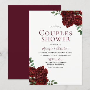 Invitación Hermoso Regalo de Rosas Rojas para Parejas Románti