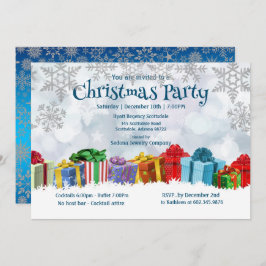 Invitación Hermoso regalo envuelto presenta a Navidades Fiest