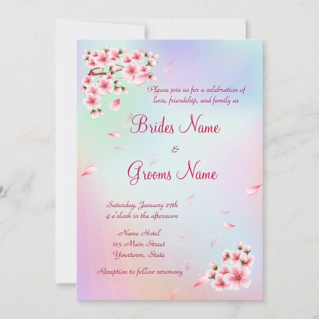 Invitación Hermoso Sakura (Anverso)