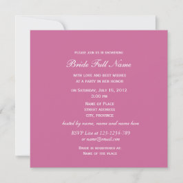 Invitación Hermoso shower nupcial de flores rosadas de cerezo