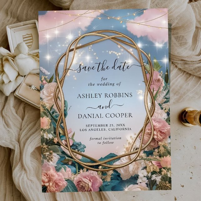 Invitación Hermoso Tema Art Nouveau Salven La Fecha (Subido por el creador)