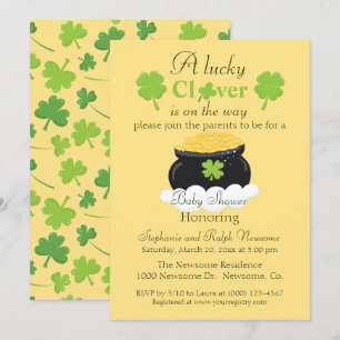 Invitación Hermoso tema de Baby Shower St. Patrick