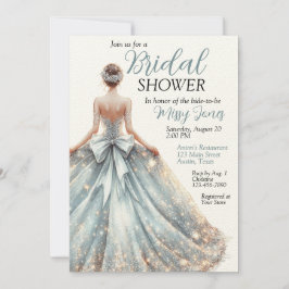 Invitación Hermoso vestido de novia brillante para despedida