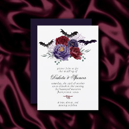 Invitación Hermoso y espeluznante | Rosas góticos oscuros con